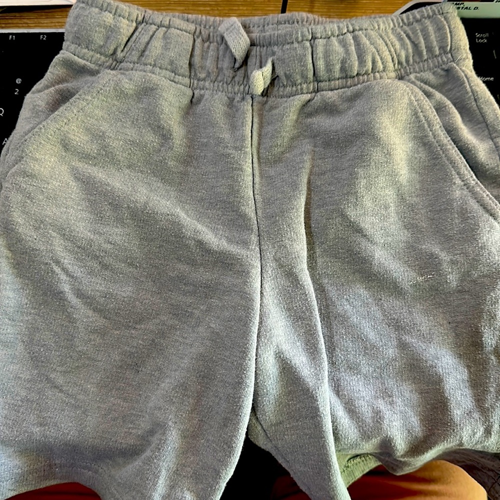 Gray drawstring shorts